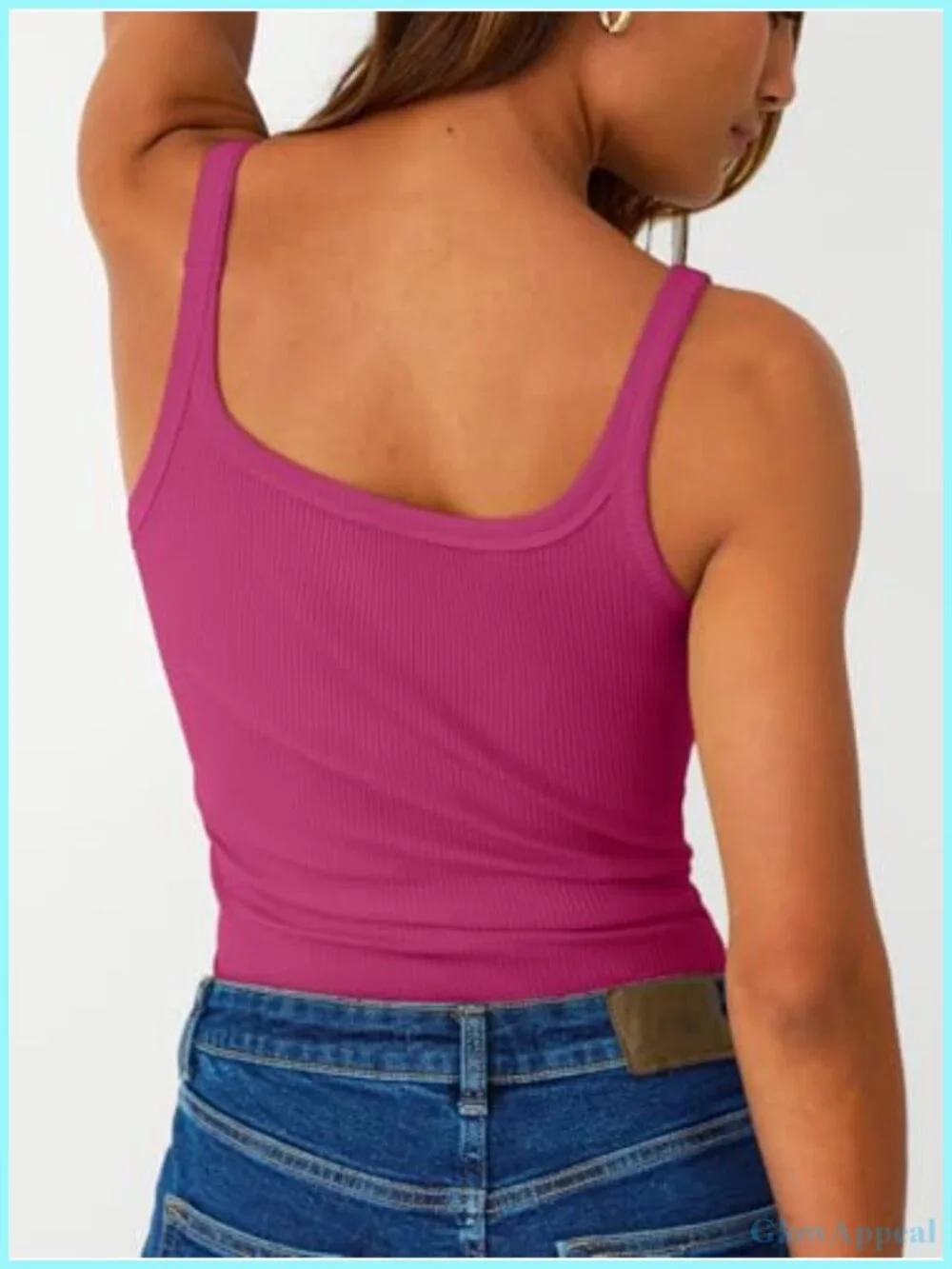 3-Pack Ribbed Spaghetti Strap Tank Top Sleeveless Summer Camisole for Women